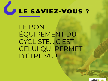 ✅ Les #équipements obligatoires du #cycliste :

???? Le port d’un gilet rétroréfléchissant certifié est obligatoire pour tout cycliste circulant hors...