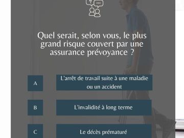 Personne ne peut prévoir un accident ou une maladie, et pourtant, les conséquences financières d'un arrêt de travail ou d'une invalidité peuvent être...